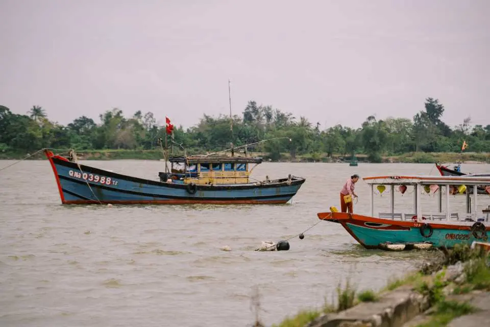 Boats on river