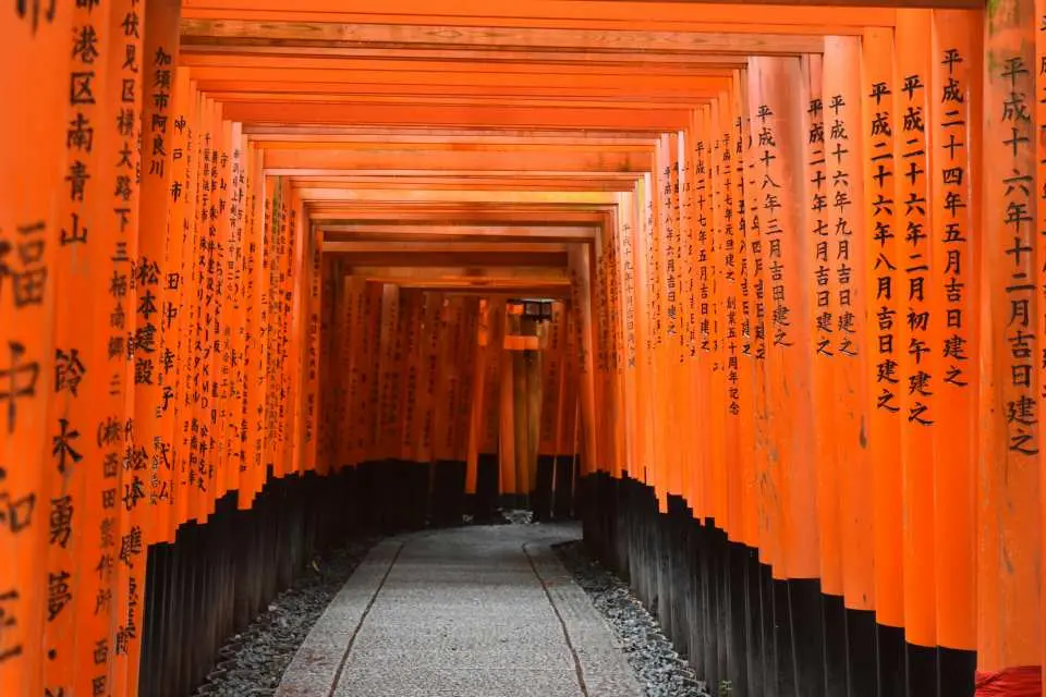 Arrival at Fushimi Inari Shrine