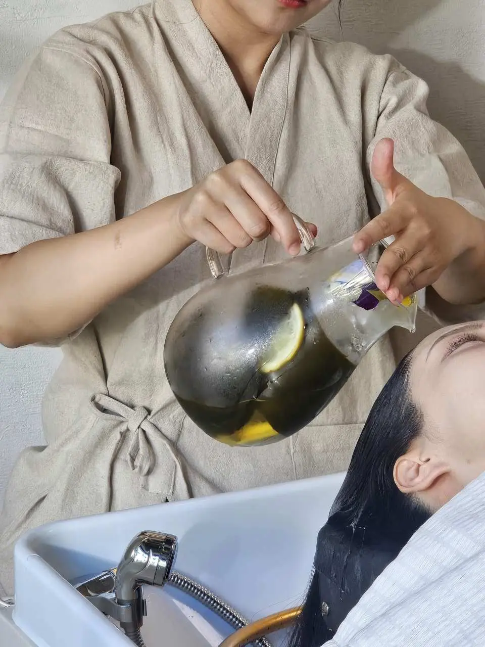 Feel the purity of our 100% edible-grade vegan shampoo — made from fruits, herbs, and mineral-rich plants. A clean beauty experience you can trust.