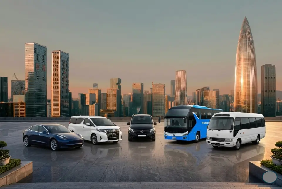 我们为您提供深圳地区商务车接送和包车服务，车辆是5座到55座车型，高阶舒适，适合您商务、会议、会展接送、旅游等，极大提升您的深圳出行体验。