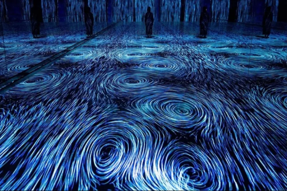 【豐洲 teamLab Planets TOKYO】是結合數位藝術與互動體驗的沉浸式美術館。參觀者赤腳走入光影與水中空間，透過身體與作品互動，藝術會隨人而變，模糊人、作品與空間的界線，帶來前所未有的感官藝術體驗。