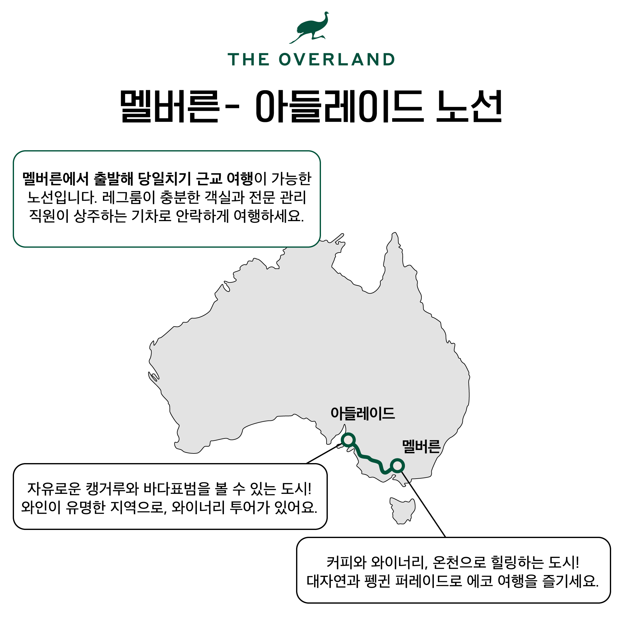 멜버른-아들레이드 지도