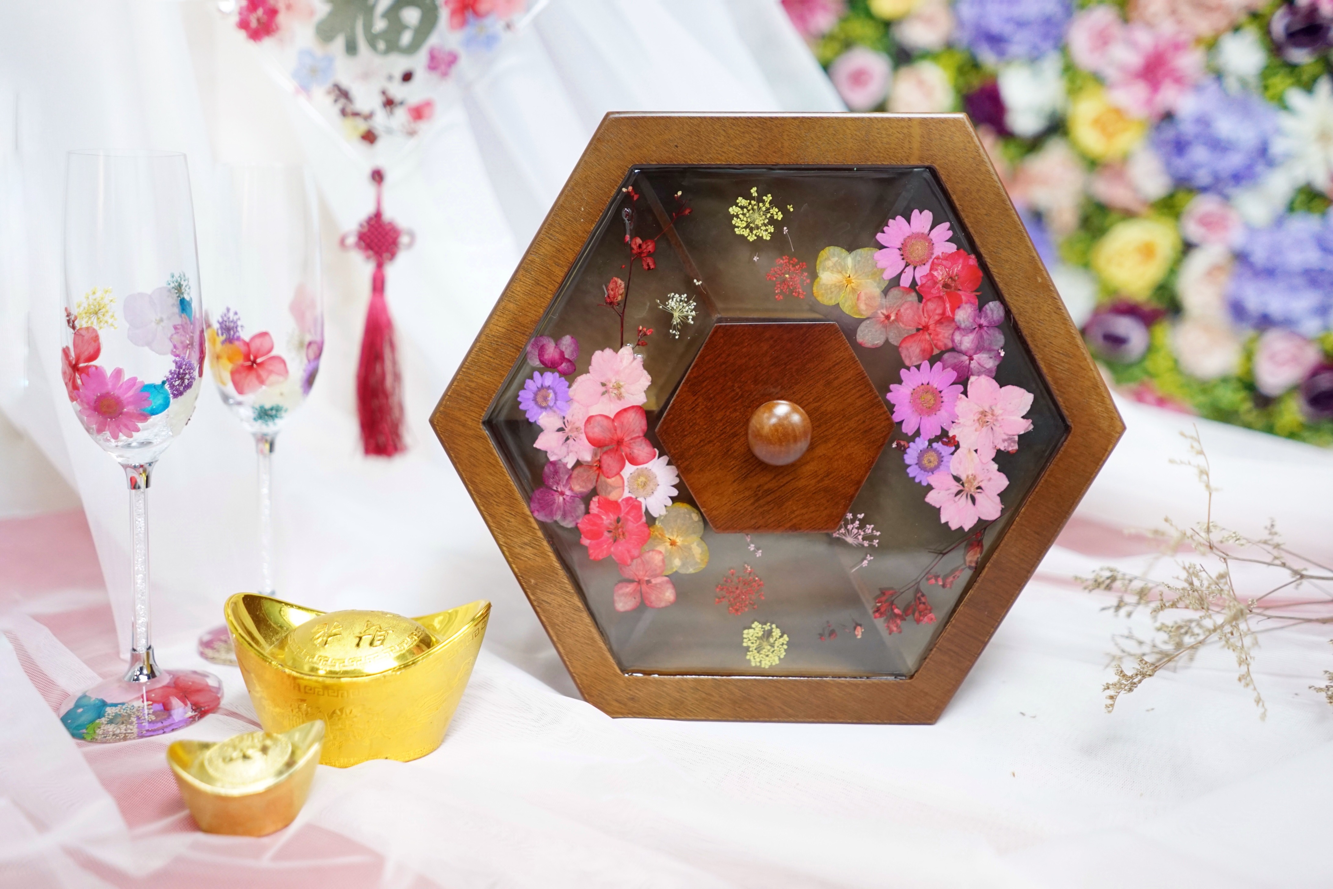 新年diy工作坊 Fleur Doux 金箔押花手作家品工作坊workshop Kkday