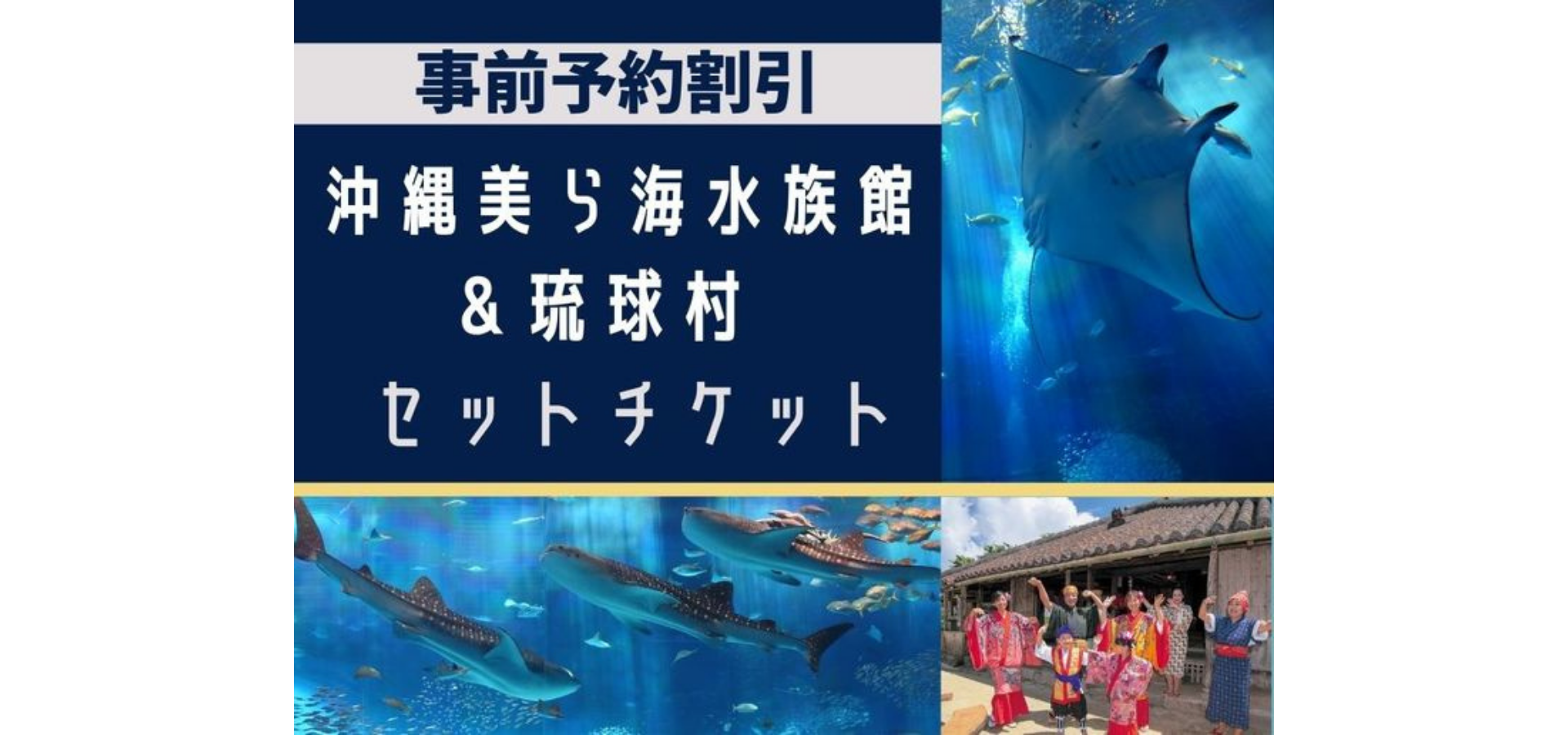 割引料金 沖縄美ら海水族館入館券 琉球村入村券セットチケット Kkday