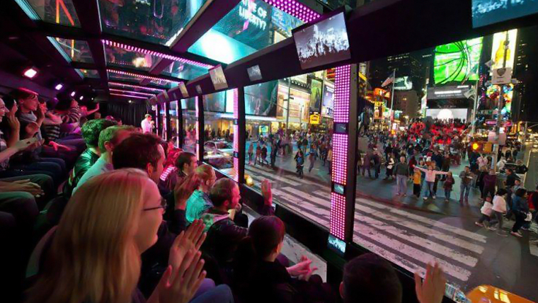 【【搭乘行動劇場遊紐約】紐約曼哈頓 THE RIDE 觀光巴士之旅
