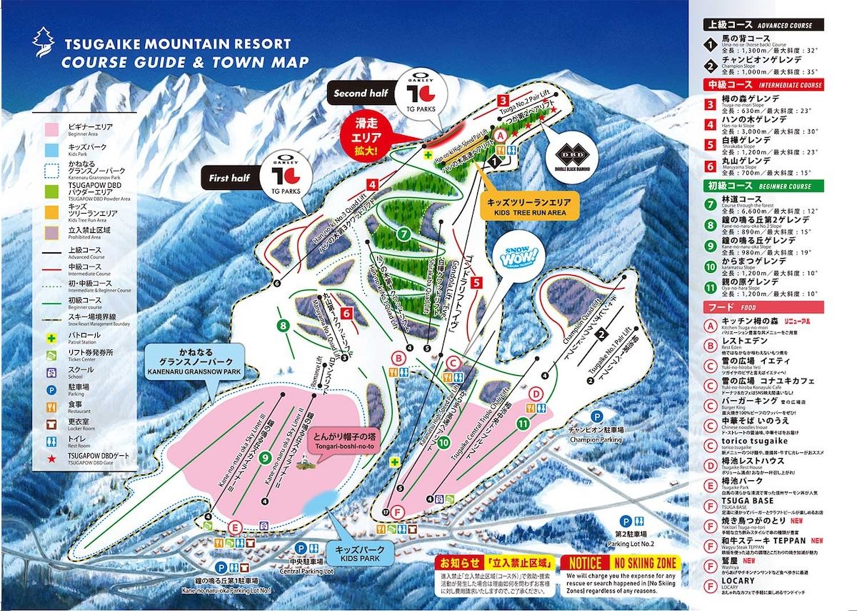 栂池スキー場　リフト1日券1枚6000円　3枚あります。 長野県栂池山荘（栂池高原スキー場）ケーブルカー1日券＆スキー用具