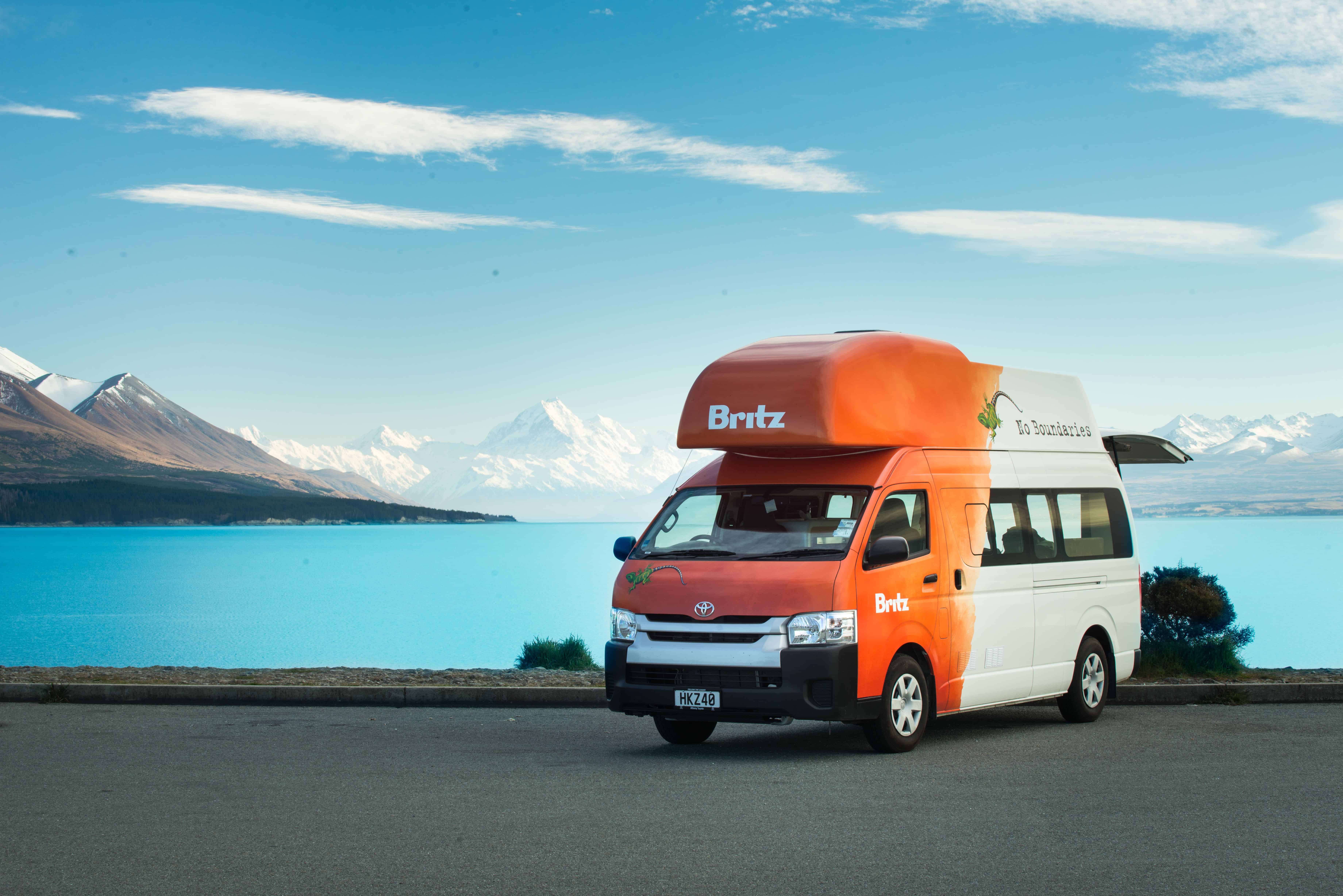 FourPerson Britz Campervan Rental in Christchurch New Zealand KKday