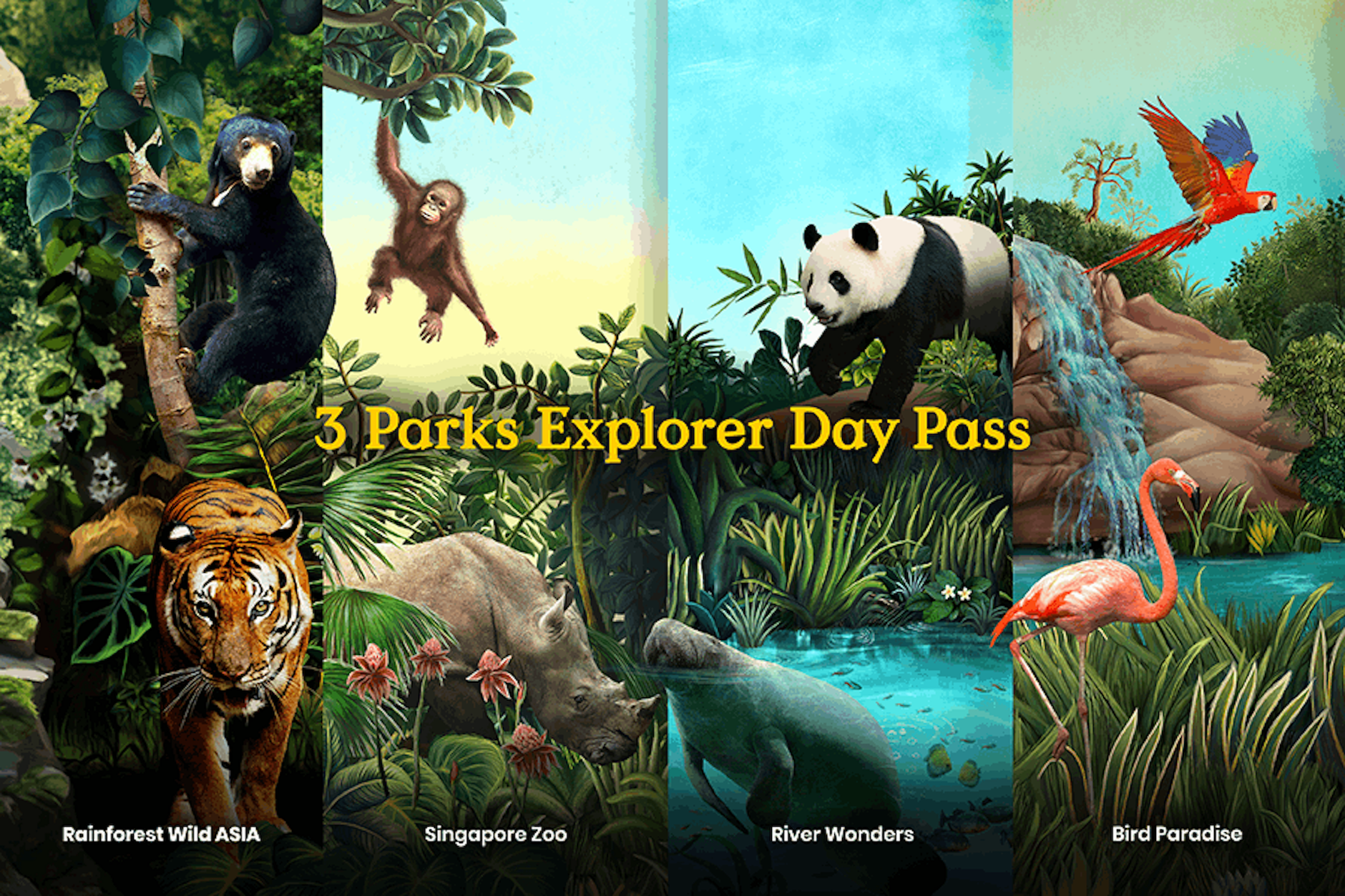 Mandai Wildlife Reserve: Multi-park Destination Passes | Night Safari,  Singapore Zoo, River Wonders, Bird Paradise & Rainforest Wild ASIA - KKday