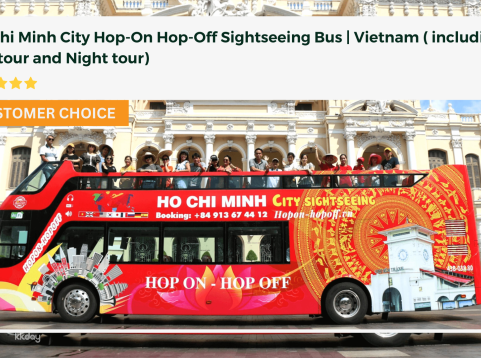 Ho Chi Minh City Hop-On Hop-Off Sightseeing Bus | Vietnam ( including Day tour and Night tour)