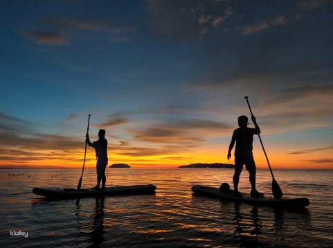 Stand Up Paddle Board SUP during Sunrise/Sunset at Tanjung Aru Beach | Kota Kinabalu, Malaysia