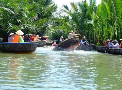 Coconut Basket boat, Magnificent Hoi An by Night with boat ride and Night Market from Hoi An/ Da Nang