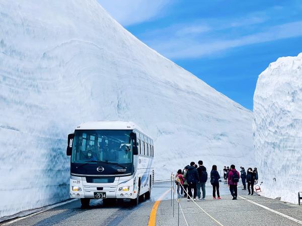 期間限定|立山黒部アルペンルート2日間ツアー|上高地の絶景隠れ家と立山黒部「雪の壁」アルペンルート|東京発|立山黒部までの送迎付き