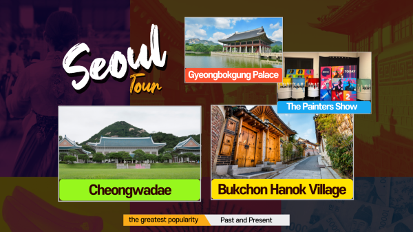 Classic Seoul Private Day Tour: Gyeongbokgung Palace (Hanbok Experience), Bukchon Hanok Village, Seoul Tower, and The Painters’ Show | South Korea
