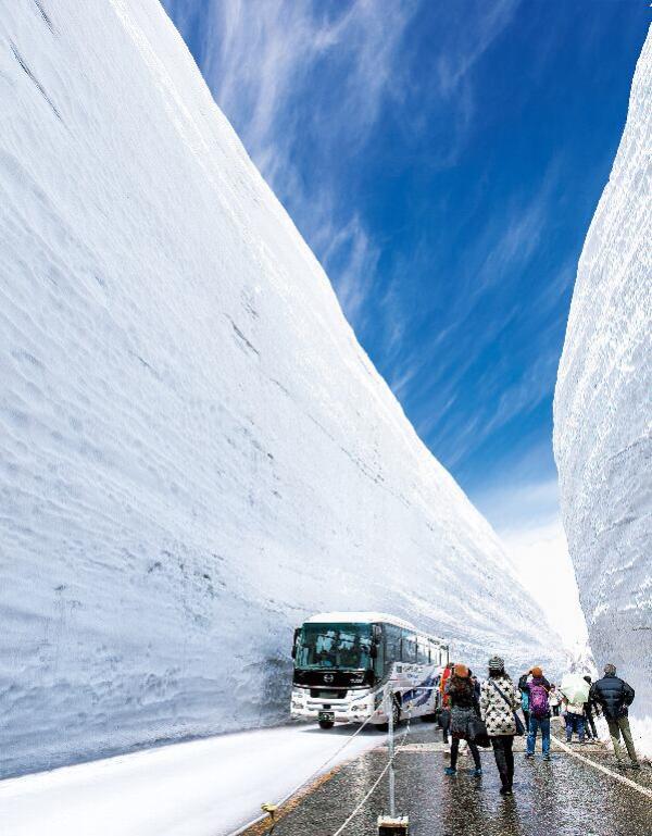 Go on six different rides! Tateyama Kurobe Alpine Route "Snow Valley" and Kurobe Gorge Torocco Train 2-day tour [Departing from Shin-Osaka]