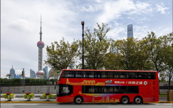 【China】Shanghai City Sightseeing Tour Bus|Multiple routes|Guide map and headphones provided