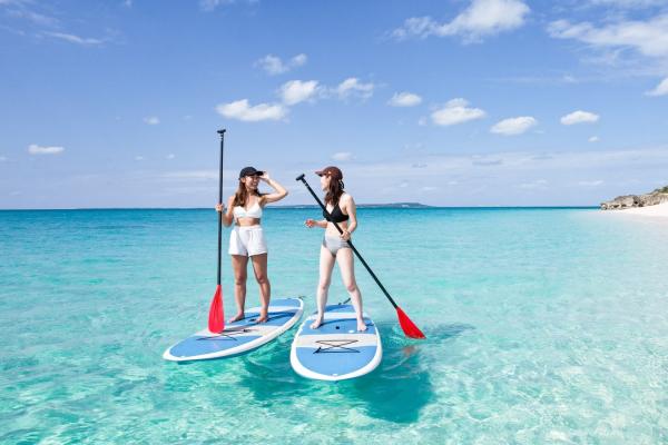 Okinawa Miyakojima: Two activities in half a day! Stunning beach SUP & sea turtle snorkeling [Equipment rental/free photo data]