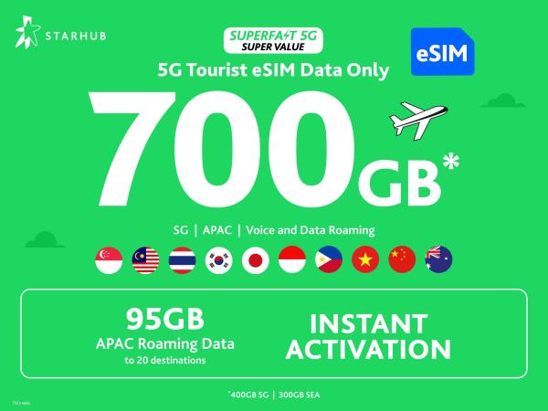 StarHub 5G Tourist eSIM – Singapore eSIM (eKYC Required)