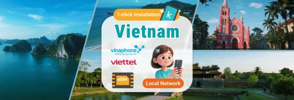 【50%割引】ベトナム ビナフォン(Vinaphone)/ ベトテル(Viettel)eSIM
