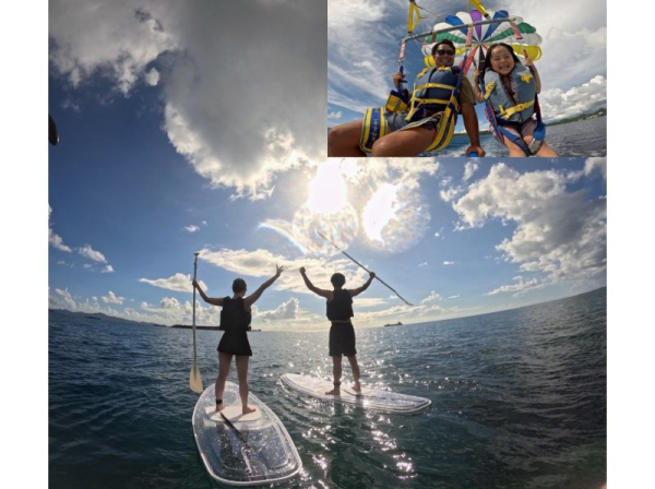 [Okinawa, Motobu Town] Clear SUP in the crystal clear sea and spectacular parasailing! Enjoy the blue world at both!