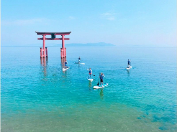 [Lake Biwa SUP Experience] Lake Biwa, Kosai SUP, Shirahige Shrine Visit Plan (2 hours)
