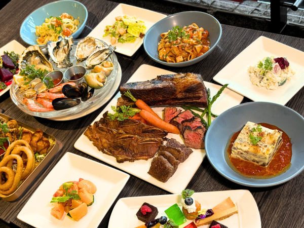[KKday Exclusive Offer] Mong Kok | The Sky Bar | 100-minute all-you-can-eat set meal with 4 types of steak + handmade pasta | Complimentary fresh oyster seafood platter