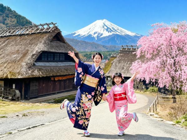 Mount Fuji's Four Great Scenic Spots Day Tour: Arakurayama Sengen Park, Saiko Root Field, Oshino Hakkai, and Lake Kawaguchiko (Depart from Tokyo or Shinjuku Station)