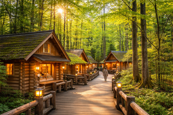 北海道春夏ヒーリングツアー|ニングルテラス、四季彩の丘、クリスマスツリー、白ひげの滝|札幌発(ランチビュッフェ付き)