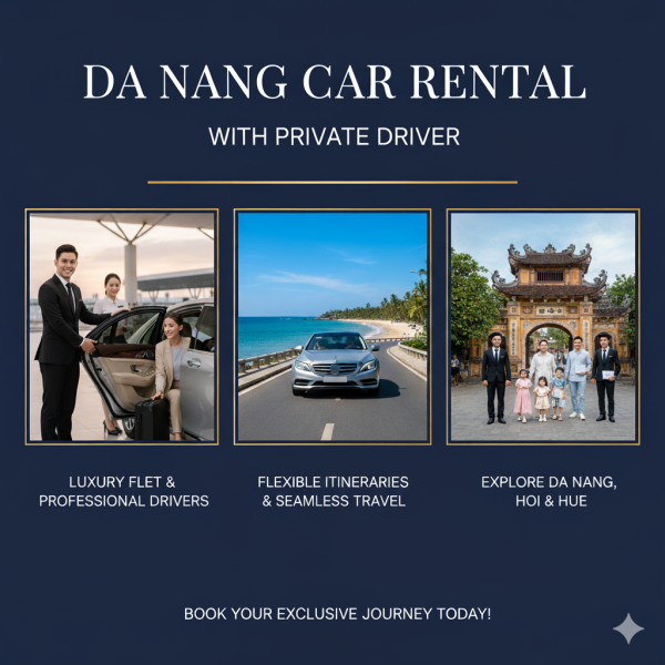Da Nang Car Rental With Driver| 4/6/8/10 Hours
