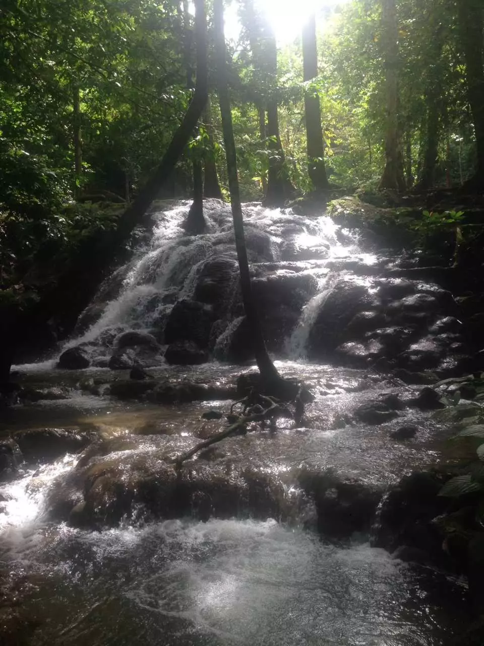 Visit a tropical waterfall and enjoy the tranquility