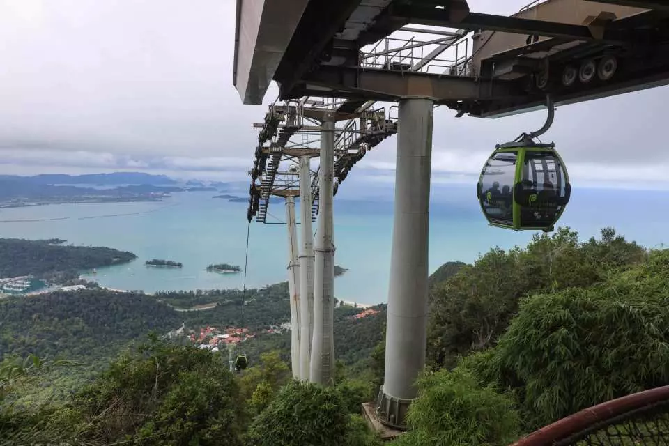 Stunning view of the blue Andaman sea from SkyCab, Langkawi, Malaysia