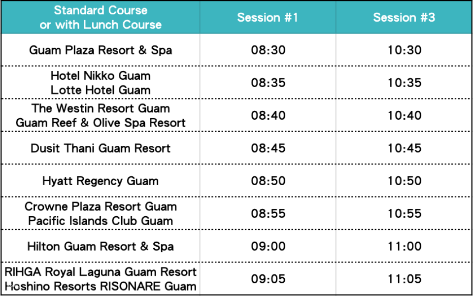 Island Costume &amp; Coconut Experience / with Lunch Course Hotel Pick-up Schedule