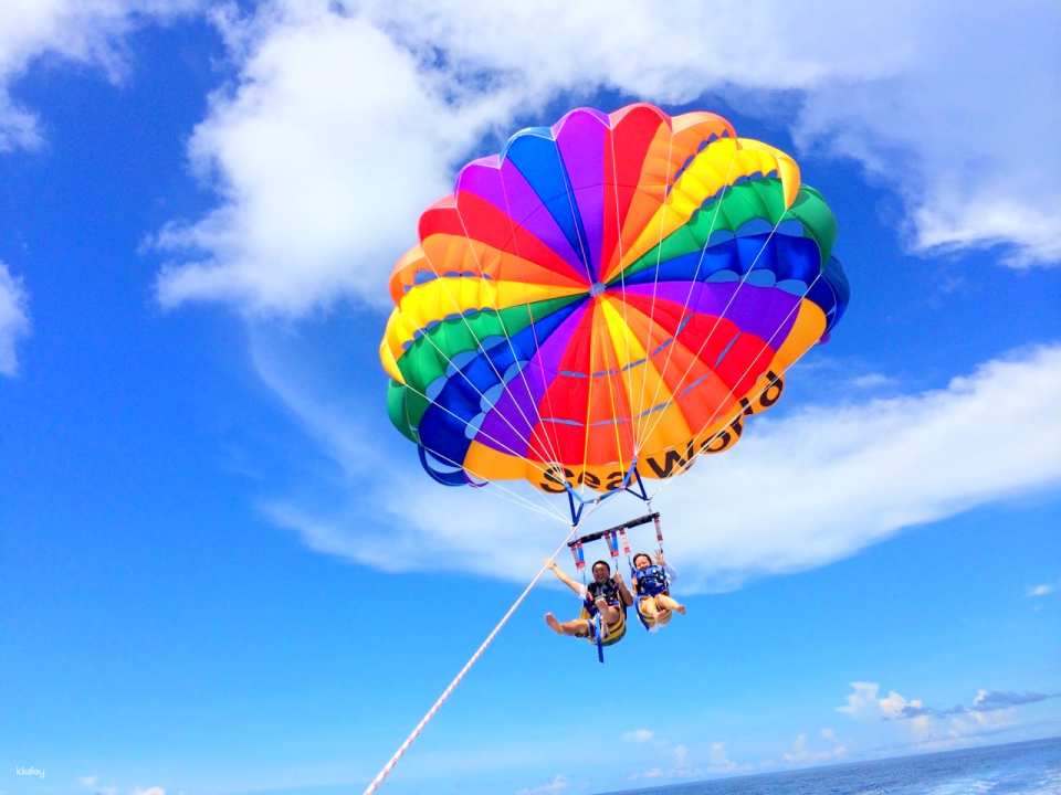 Brace yourself for the ride of a lifetime as you take in the stunning panoramic views from your parachute
