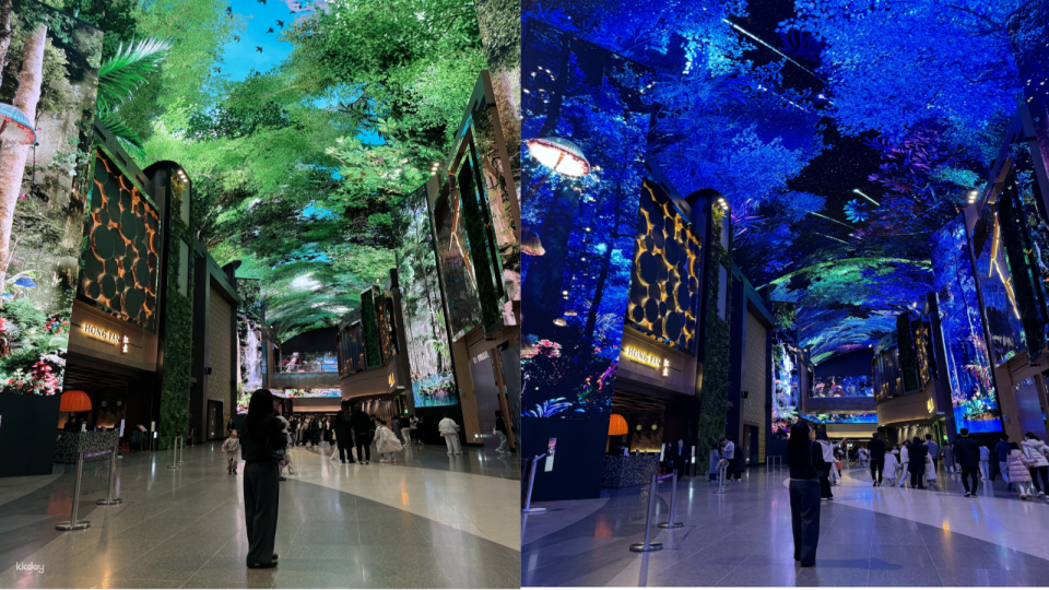 Step into the center piece of INSPIRE Entertainment Resort, AURORA. It's an immersive entertainment street enveloped by a 150-meter LED display adorning the high ceilings and walls
