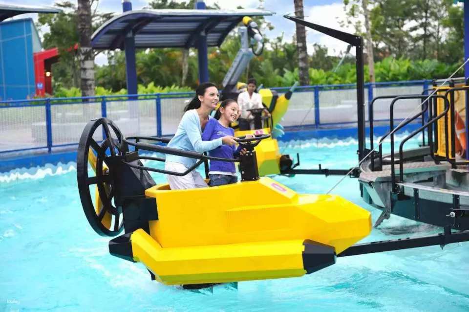 Hop on attractions designed for adults and children to enjoy together